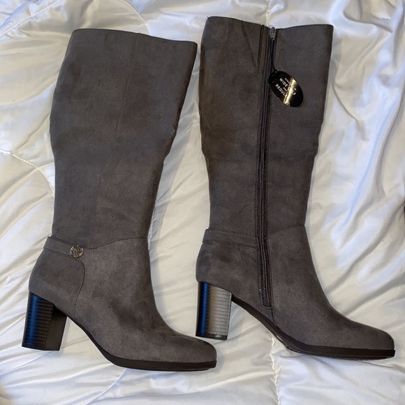 Giani Bernini Adonnys Gray Memory-Foam Dress Boots New - Picture 3 of 13